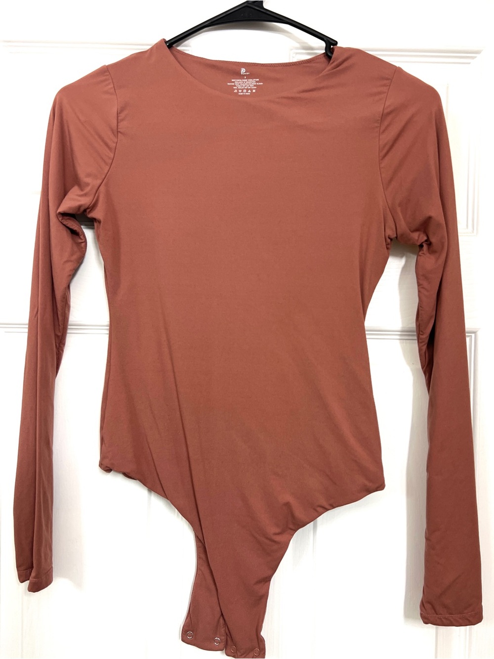 Amazon Long Sleeve Bodysuit in Rose